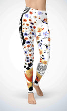 Load image into Gallery viewer, Flower in wind legging for workout yoga gym running - alien wing active