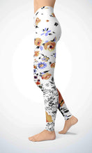 Load image into Gallery viewer, Flower in wind legging for workout yoga gym running - alien wing active