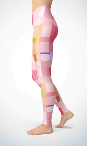 Pink cotton legging for workout yoga gym running - alien wing active