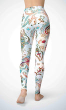 Load image into Gallery viewer, Silky flower legging for workout yoga gym running - alien wing active