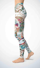 Load image into Gallery viewer, Silky flower legging for workout yoga gym running - alien wing active