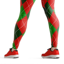 Load image into Gallery viewer, Pink plaid high waist yoga pants